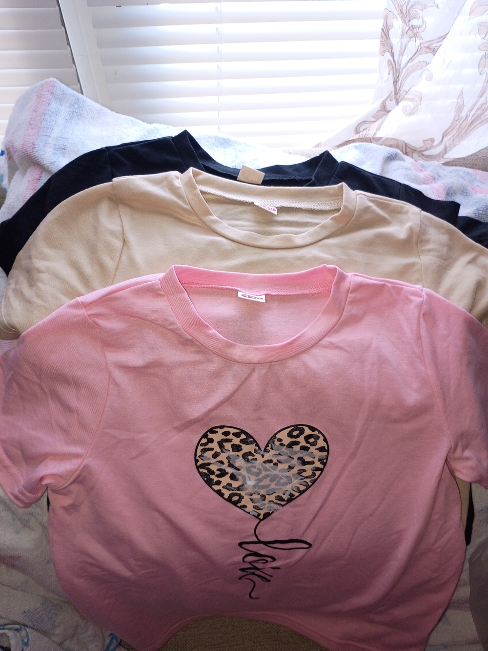 Others Follow Pink Graphic Tee with Leopard Heart